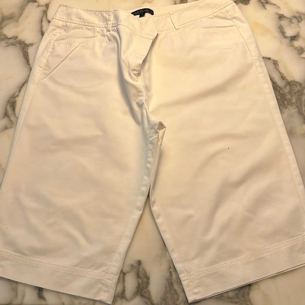 Lafayette 148 white Bermuda shorts